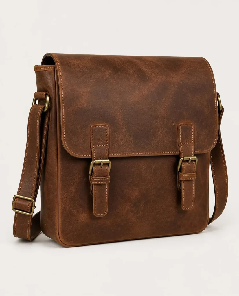 Leather Messenger Bag