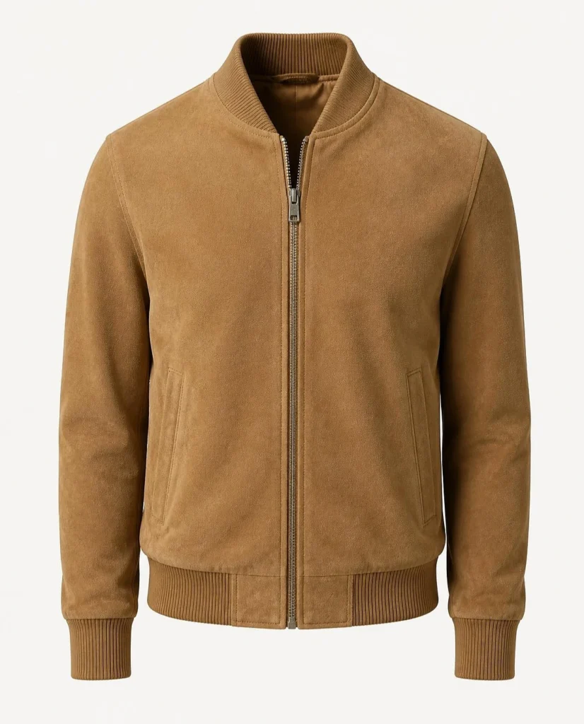 Men’s Suede Bomber Jacket